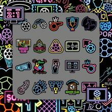 50pcs Minimalist Glow-In-The-Dark Sports Football Graffiti Creative Decorative Mirror, Card, DIY Sticker Room Decor Home Decor Stickers Wall Decor Personalized Wall Stickers