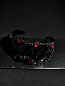 1 件男女通用蒸汽朋克风格几何图案复古休闲波西米亚宫廷风格派对可爱街头优雅眼镜，适合所有季节，欧美个性派对，舞台表演名人眼镜，哥特式小众前卫时尚休闲 Ins 黑蛇