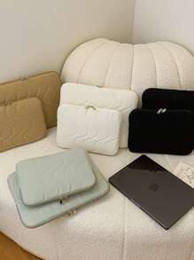 1 Stück einfarbiger gestreifter 11 Zoll Tablet Sleeve, 13 Zoll 14 Zoll Laptop Tasche, Oxfordstoff Stickerei stoßfest & strapazierfähig für Schule/Office, stilvoller Tablet Laptop Innere Hülle Schulmaterial, Rückkehr zur Schule