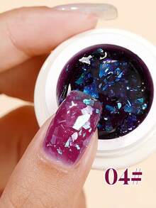 Miss Leia 12支/套 15毫升 夏季水晶透明糖果极光琥珀闪粉凝胶指甲油，美白多功能亮泽果冻片指甲油，UV/LED固化，适用于美甲沙龙、家庭SPA、女士礼物、DIY美甲 - 彩色 - 查看 17