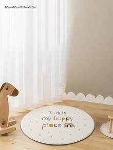 1pc Cute Colorful Letter Design Carpet, Thick & Soft, Decorative Rug, Home Decor, Finished Edging, Skin-Friendly, Odorless, Washable, For Living Room, Bedroom, Study, Closet - Multicolor - View 3