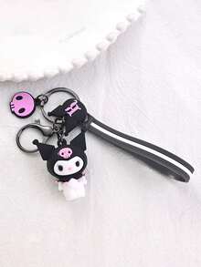 1/7 件套粉色 Hello Kitty 猫可爱防水钥匙扣(女士适用)、紫色 Kuromi 硅胶趣味包包挂饰及汽车必备配件、生日及毕业教师答谢礼物、护士防污防锈钥匙扣(带挂绳)、肉桂卷周边、Sanrio 授权商品。汽车配件(学校背包)、卡通哥特风 Y2K 风格 - 彩色 - 查看 13