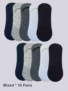 1/5/10 pares de calcetines invisibles antideslizantes de talla grande para hombre, apropiados para uso diario o deportes