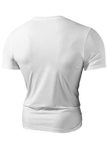 5 Pieces Of Men's Casual Sport T-Shirts, Solid Color Round Neck Short Sleeves, Quick-Drying Breathable Training Shirts, Fitness Running Shirts, Summer Casual Comfortable Tops