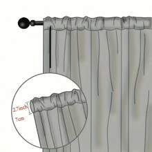 2pcs Floral Embroidered Sheer Curtains, All-In-One Decorative Rod Pocket Luxury Style Window Drapes, Suitable For Bedroom, Living Room, Dining Room, Balcony, Bathroom, Hallway, Villa And Other Home Decor