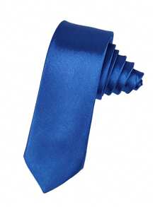 1 pieza Corbata de unicolor para hombre, corbata formal de negocio estrecha (2 pulgadas de ancho), brillante casual, adecuada para uso diario, bodas, banquetes, fiestas, eventos, regalo