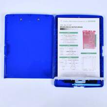 PP Folder Storage Box File Box A4 Writing Board Clip, Large-Capacity Nursing Clipboard With Pencil Case,Back To School,School Supplies