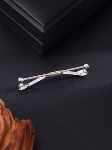 1 pieza Presilla para cuello de camisa metálica minimalista de moda, Sujetador de corbata, Broche de cadena espiral de una sola pieza - collarín - Ver 16