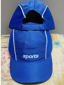 Boné Sport Masculino Refletivo Aba Curva Beisebol Bone Feminino Tela Premium Esportivo  Nenhum  Rua  Poliéster  Apliques    Boné     Todos - Azul Royal - Visão 5