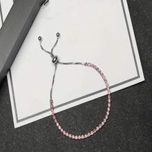 1pc Fashionable Minimalist Zirconia Stretch Bracelet, Jewelry & Watches/Women's Fashion Jewelry/Women's Bracelet/Women's Chain Bracelet
