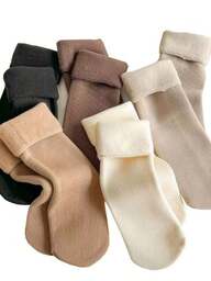 Kit 2 4 pares Meias Grossas De Térmicas Flexíveis  Femininas De Inverno 35-42