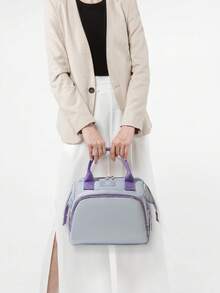 多功能妈妈包，纯色婴儿奶瓶加热包，大容量手提包和背包，尼龙材质 - 1225媽咪包 - 查看 11