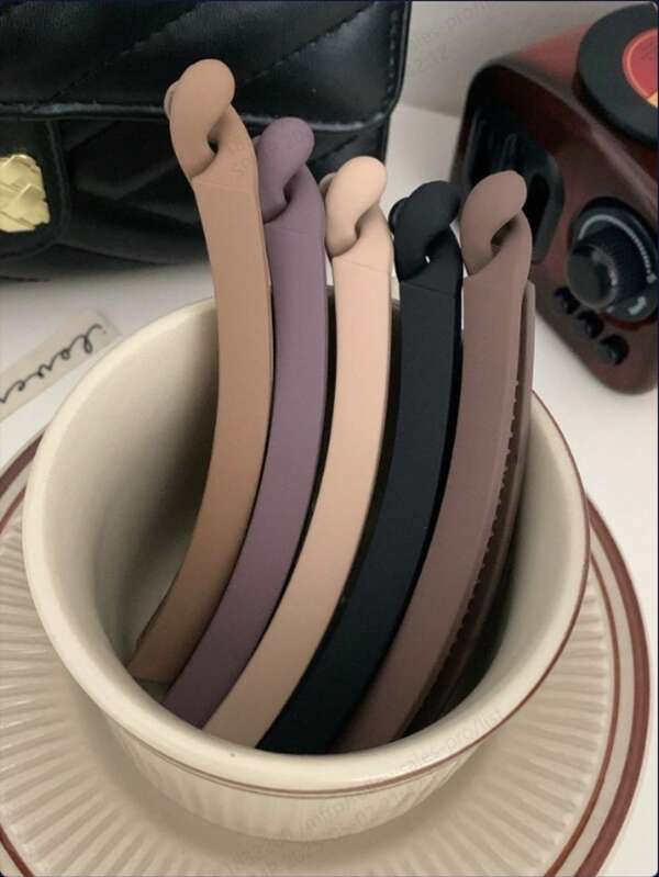 Set da 5 fermagli per capelli eleganti opachi color cachi per donna, stile semplice, versatili per coda di cavallo, accessori per capelli, regalo per famiglia, amici e coppie