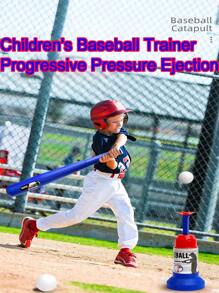 1 Set de juego de béisbol infantil, que incluye 1 bate de béisbol retráctil y 1 máquina lanzadora, equipado con 3 pelotas. Un juguete interactivo familiar para jugar dentro y fuera, herramienta de entrenamiento de béisbol, juguetes deportivos para interiores y exteriores, adecuado para juegos familiares en interiores, exteriores y durante viajes. Un regalo divertido de juguete de béisbol para niños para usar al aire libre.