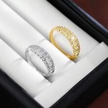 1pc Synthetic Zirconia Spiral Design Women's Ring - Multicolor - View 9