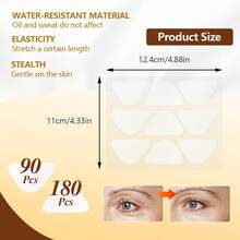 90 片硅胶抗皱贴片，适用于额头和笑纹，无香料、无酒精，无需电源或电池，护肤解决方案