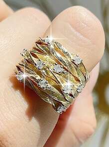 1 buc Inele de logodnă cu zirconiu cubic geometric plin de farmec, sortate după mărime, inele de logodnă cuplu, răsucite de lux pentru femei, decorațiuni zilnice, întâlniri, banchet, bal, petrecere, inel de bijuterii