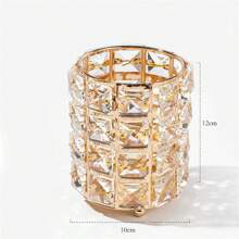 1pc Crystal Tissue Box, Elegant Home Decor Gift For Living Room, Office, Coffee Shop, Hotel, 1pc Brush Holder Pen Organizer Box