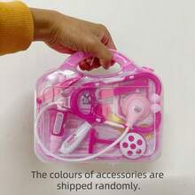 12pcs Children Doctor Roleplay Toy Set, Stimulate Kids' Imagination, Includes Medical Equipment Like Stethoscope, Injection, Suitcase, Suitable For Boys And Girls, Great Gift For Halloween, Christmas - Multicolor - View 7