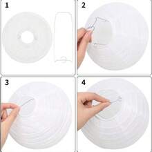 2/5 buah Lampion Kertas Putih, Cocok untuk Pernikahan di Luar Ruangan, Pesta Pertunangan, Pesta Ulang Tahun, Dekorasi Perayaan, Tersedia dalam Berbagai Ukuran dan Spesifikasi - Putih - View 8
