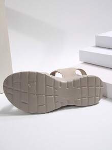 Summer 2025 New Cross-Border Casual Plus Size Hook-And-Loop Strappy Comfortable Peep-Toe Sandals For Women - Beige - View 8