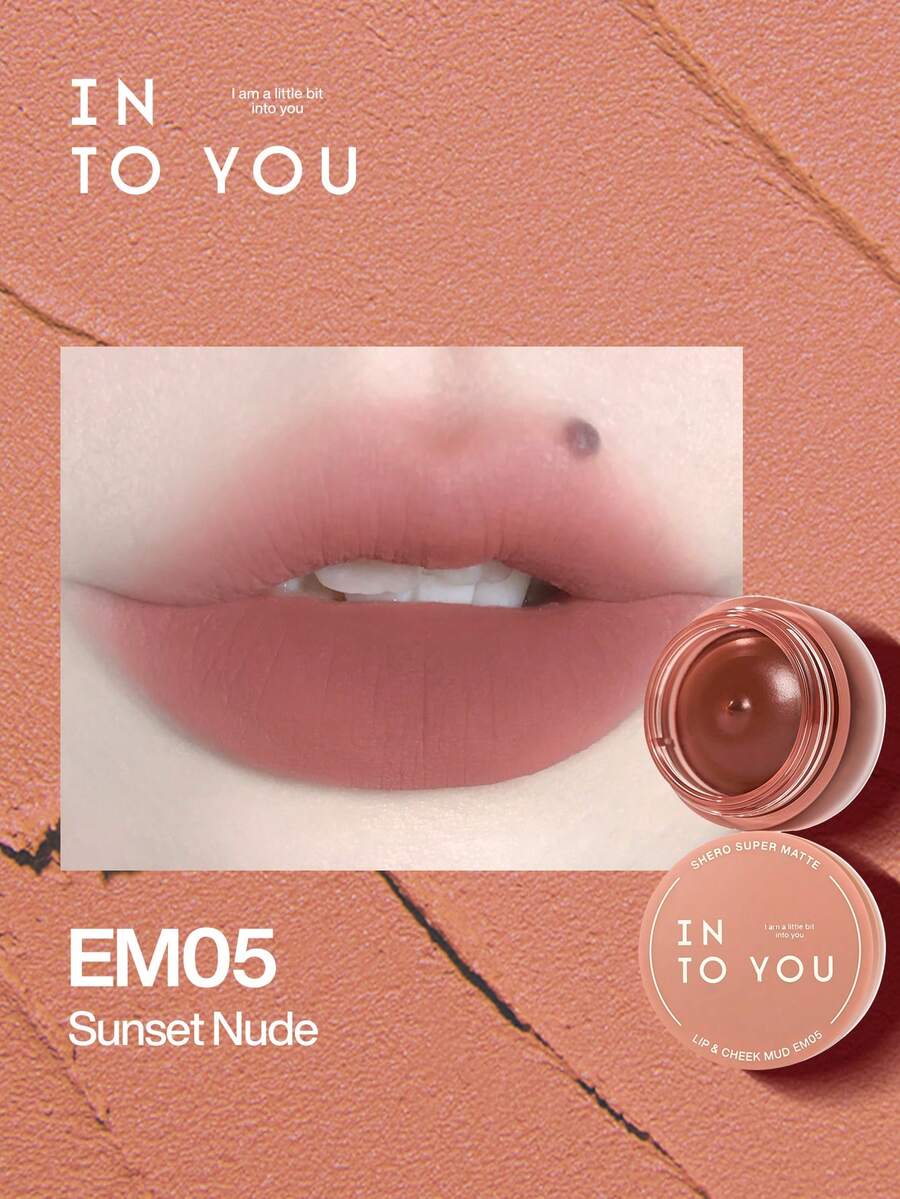 INTO YOU Shero Super Matte Lip & Cheek Mud EM05(Canned) - EM05 - View 1