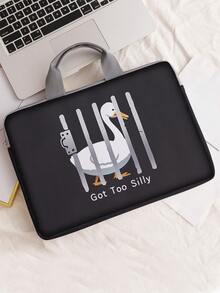 Funda para portátil con estampado animal, accesorios para bolsa de portátil, funda blanda para portátil, bolsa para portátil, bolsa de cuero para tablet PC, funda con cremallera para portátil, escuela y oficina de negocios - Multicolor - Ver 14