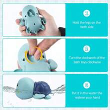 Juguetes de baño para niños, juguetes de agua para nadar, juguetes de baño para bebés (los ojos del cangrejo son aleatorios). Patitos de goma, juegos educativos, juguetes para piscina de chapoteo para niños, juguetes sensoriales, juguetes para recién nacidos, navidad, tortuga, delfín, pez payaso, elefante, pingüino, juguetes de animales de baño, juguetes para ducha y bañera, regalos de juguetes de aspersión para niñas pequeñas, suministros de baño, juguetes para bebés de 2 años, regalos de cumpleaños, accesorios para bebés, artículos esenciales, regalos de Halloween