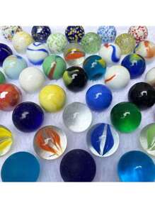 Set de 20 piezas/50 piezas de canicas de vidrio de colores variados