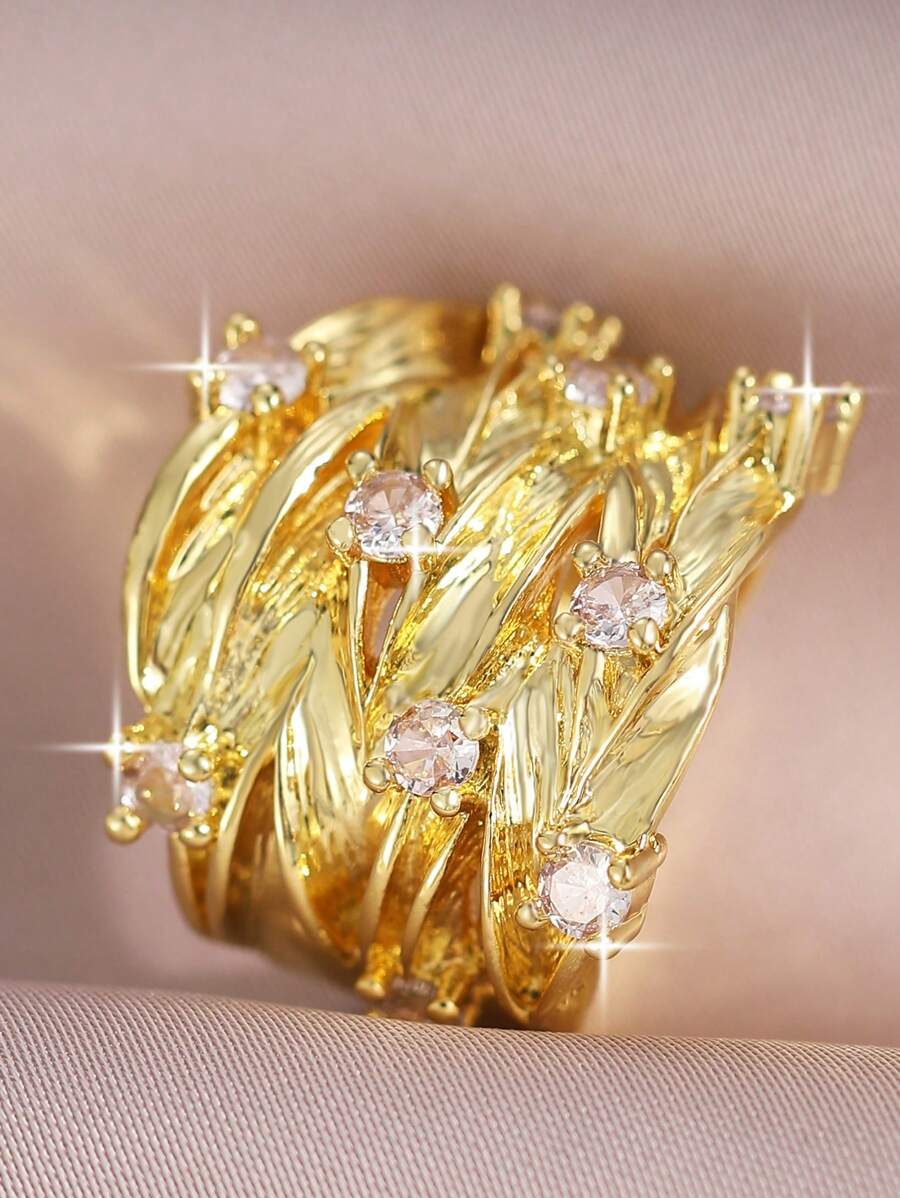 1 buc Inele de logodnă cu zirconiu cubic geometric plin de farmec, sortate după mărime, inele de logodnă cuplu, răsucite de lux pentru femei, decorațiuni zilnice, întâlniri, banchet, bal, petrecere, inel de bijuterii