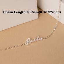 Personalized Tiny Name Bracelet, Dainty Layering Custom Name Jewelry, Gold And Silver Nameplate Bracelet, Graduation And Bridesmaid Gift - Multicolor - View 4