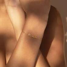 Personalized Tiny Name Bracelet, Dainty Layering Custom Name Jewelry, Gold And Silver Nameplate Bracelet, Graduation And Bridesmaid Gift - Multicolor - View 6