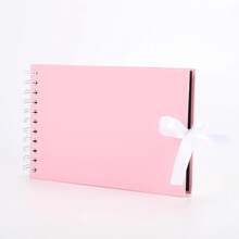 Álbum de fotos A5 para álbum de recortes, accesorios para libros de invitados de 6 pulgadas, 60 páginas negras, libro de recortes, libro de recuerdos para Baby Shower, viaje azul PLSC - Azul - Ver 7