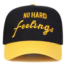 1Piece Men Letter Love Heart Embroidered Baseball Cap Outdoor Adjustable Sunscreen Leisure Hat Spring Autumn Travel Tourism Beach Vacation - 黃色 - 查看 7