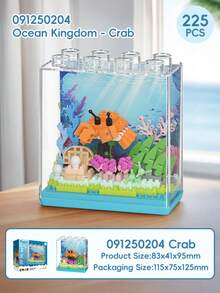 Micro Particle Potted Ocean Building Blocks With Display Cover, DIY Colorful Ocean Series Building Blocks, Suitable For Birthday, Father's Day, Mother's Day, Teacher's Day Gifts, Holiday Gifts, Wedding Gifts, Wedding Decorations, Graduation Gifts, Valentine's Day Gifts, Spring/Summer Decor - Multicolor - View 12