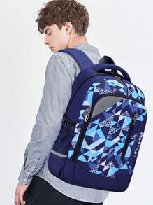 Conjunto de 3 piezas Mochila con estampado a cuadros de moda, cierre con cremallera, cabe portátil de 15.6", tela impermeable y duradera, gran capacidad con múltiples bolsillos, correas de hombro ajustables, adecuada para viajes, trabajo, escuela, vuelta al cole, regalo