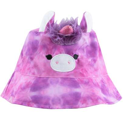Squishmallows Girls Hat | Lola Kids Bucket Hat With 3D Ears And Horn | Girls Summer Cap