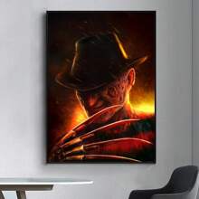 WB 1/10PCS Film Krueger Freddy Horror Poster Fancy Poster Wall Sticker For Living Room Bar Vintage Decorative Painting Wall Pictures For Living Room Decoration Classic Cartoon Bedroom Decoration - Frameless