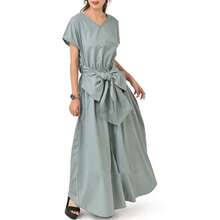 Women Long Dresses - 灰色 - 查看 3