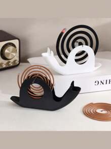 Supporto per spirali antizanzare creativo per uso domestico, bruciatore di incenso a forma di lumaca in materiale ABS ritardante di fiamma, elegante, per esterno, supporto per spirali antizanzare alla citronella per tavolo decorativo, patio, scatola per spirali antizanzare a forma di lumaca ignifuga e antiustione in acciaio inossidabile, supporto universale per spirali antizanzare e incenso di legno di sandalo, piatto raccoglicenere