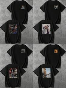 Customized Boyfriend Style Men's Loose Breathable Lightweight Comfortable T-Shirt, Men's T-Shirt, Shirt, Spring/Summer, Casual, Loose, Vacation, Outdoor, Holiday, Spring/Summer, Photo Customization, Custom Graphics, Can Use Your Own Photo/Logo, Suitable For Couples, Pranks, Surprise Gifts, Boyfriend Style Men's Sportswear, Boyfriend Style Men's Basic/Streetwear Ideal Gift, Suitable For Boyfriend, Family, Friend Birthday