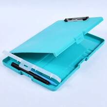 PP Folder Storage Box File Box A4 Writing Board Clip, Large-Capacity Nursing Clipboard With Pencil Case,Back To School,School Supplies