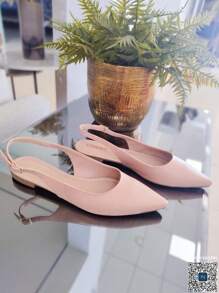 Sapatilha Feminina Slingback Estandarte Shoes, ponta fina