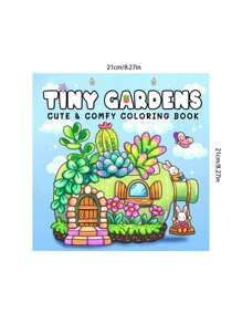 1pc Tiny Gardens :Coloring Book For Adults And Teens, Easy Colouring Book Super Cute Designs Of Cozy, Hygge Spaces For Relaxation (Cozy Spaces Coloring) .Back To School A Relaxing Gift For Friends, Couples, And Family 12 Color Marker Painting Kit (Default Without Pen) Set