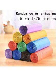 15/75/150/225/300 Pieces (Random Color) Bag 4 Gallon Bathroom Small Garbage Bag Disposable Garbage Bag Bulk Kitchen Storage Small Garbage Bag Bathroom Kitchen Office Restaurant Cleaning Plastic Bag