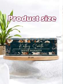 1pc Customized Desk Name Plate, 20*6*1.5cm, Acrylic Material, Multiple Styles Available, Support Customization Of Name/Text/Font/Color On Various Desk Plate Designs, Highly Transparent, Suitable As Personalized Appreciation Gift For Teachers, Bosses, Doctors, Managers, And As Desk Decor For Employees And Students Back To School