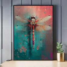 5D DIY Diamond Painting Kit, ronde, volledig geboorde diamanten canvas kunst, thema met levendige libellen, geschikt voor woonkamer, slaapkamer, studeerkamer, woondecoratie, wanddecoratie, vakantiecadeau, zonder lijst