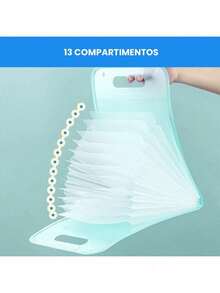 Accordion Folder For A4 Documents With Dividers And Waterproof Labels - 綠色 - 查看 4