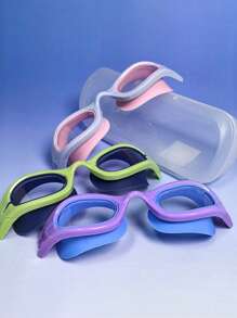 1 Set Of Children's Anti-Fog High-Definition Swimming Goggles, Waterproof And Anti-Fog High-Definition Professional Diving Goggles Swimming Equipment - Silicone Waterproof Swimming Goggles, Professional Training Swimming Goggles