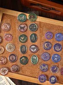 1pc Wax Seal Stickers, 3D Wax Seal Stamp Made Of PVC Material That Can Be Peeled Off And Used, Retro 3D Wax Seal Stamp Envelope Seals, Scrapbooking Decoration, Back To School